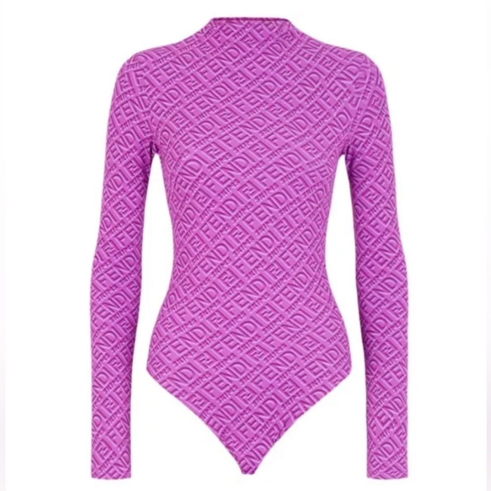Fendi x SKIMS Mock Neck Long Sleeve Bodysuit